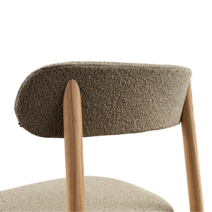 เก้าอี้รับประทานอาหารสแกนดิเนเวียนที่ทันสมัยเก้าอี้ไม้ทำด้วยมือพร้อมพนักพิงโค้งหุ้มเบาะสำหรับบ้านคาเฟ่ร้านอาหาร - Product Image 6