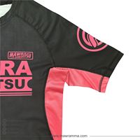 Rashguard MMA personnalisé avec panneaux en maille ventilée, T-shirt de compression BJJ respirant à séchage rapide, Sublimation, Tenue de combat, Entraînement, Gym, Vêtements de sport