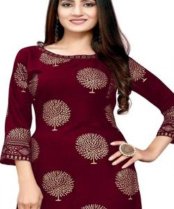 Mesdames Coton Reyon Kurtis Dernier Design de Mode Femmes Anarkali Dupatta Veste Indien Pakistanais Prêt à Porter Vêtements Vente en Gros - Product Image 2