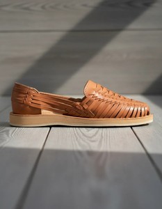 Mocassins tressés en cuir véritable faits à la main, chaussures décontractées à enfiler avec semelle légère en EVA - Product Image 4