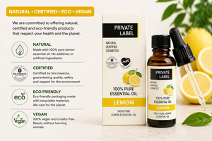 Huile essentielle de citron en marque privée, 100% pure, 30 ml, OEM |   Huile astringente antioxydante pour peaux grasses |   Végétalien Biologique Espagne UE - Product Image 2