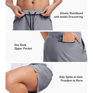 Shorts Deportivos de Alta Calidad al por Mayor para Entrenamiento y Fitness, Tejido de Secado Rápido, Cintura Alta con Cordón Ajustable, Algodón/Poliéster - Product Image 3