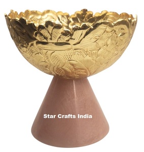 Cuenco de fruta grande hecho a mano personalizado único clásico elegante diseño aluminio latón tono para cocina cuenco de nuevo diseño de borde - Product Image 2