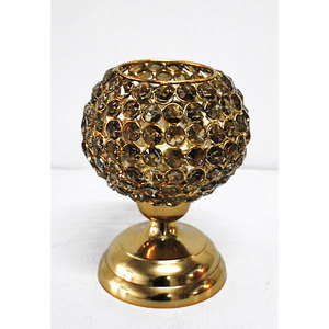 Elegante centro de mesa de oro votivo de cristal decoración de bodas fiestas eventos y restaurantes Caffey hoteles Mesa diseño más nuevo - Product Image 1