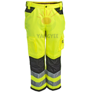 Pantalones de Trabajo de Seguridad Reflectantes para Hombre, Precio de Fábrica, Alta Visibilidad, Poliéster Transpirable con Bolsillos, para Uso en Construcción - Product Image 2