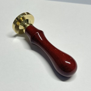 Rose 29mm Oval Brass <b>Stamp</b> with Maple Wood Handle <b>Wax</b> Stamper for Handmade Crafts Wedding Stationery Scrapbooking - Product Image 4