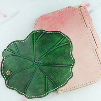 Cahier de voyage fait main Vintage rose rétro en cuir de vachette 240 pages, feuille de lotus, cadeau en papier kraft en cuir véritable