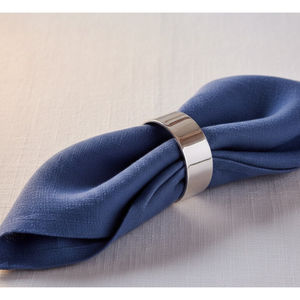 Anneaux de serviette modernes en acier inoxydable, élégants porte-serviettes en métal argenté pour la décoration de table, finition polie, accessoires pour serviettes - Product Image 1