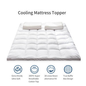 Cojín de colchón King con protector ajustado acolchado Top largo de algodón 8-21 \ "Deep Pocket Cooling <span class=keywords><strong>Mattress</strong></span> Topper - Product Image 2