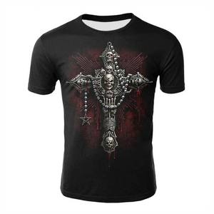 Camisetas Casuales de Cuello Redondo para Hombre, de Alta Calidad, Lisas, con Impresión Digital Personalizada del Logotipo en la Parte Delantera, Corte Regular, Poliéster/Algodón, Venta al Por Mayor - Product Image 4