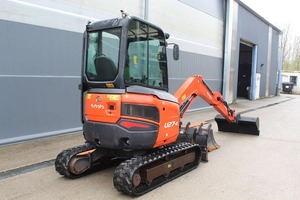 Mini-excavatrice sur chenilles Kubotaa avec cabine et lame de bulldozer, capacité de la benne de 0,03 m³, composants hydrauliques Eaton, puissance de creusement élevée - Product Image 6
