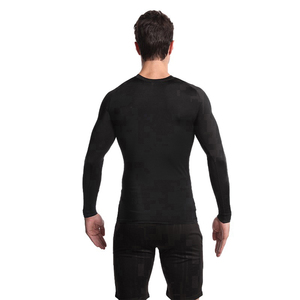 Maillot de bain de compression à manches longues pour homme, couleur unie, anti-UV, en Spandex/Polyester, écologique, séchage rapide, à bon prix - Product Image 5