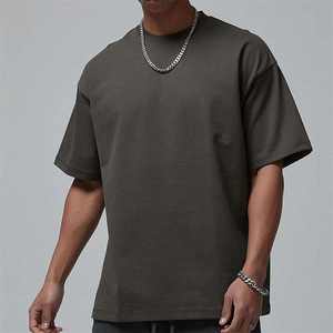 Camisetas estampadas de moda para hombre, camiseta gruesa de algodón, camisetas lisas de talla grande de 400g/m2 - Product Image 2