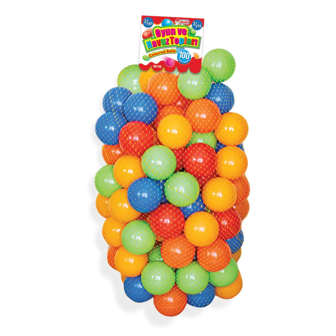 Juego de pelotas de playa y billar y pelotas divertidas 7 cm 100 piezas en una bolsa Ocean Ball Pit Juego interior y exterior Plástico Varios colores