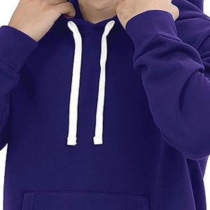 Dark <b>Purple</b> Color <b>Men</b> Pullover Regular Fit Hoodie Fleece Cotton Classic Quality Heavyweight Winter Streetwear Hot Sale Hoodies - Product Image 4