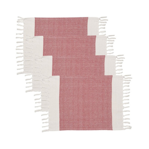 Mantel Individual de Algodón con Estampado Floral, Flores Azules, Rosas y Rojas, Certificado GOTS, 200 GSM, Bordado Clásico, Lavable, para Uso Doméstico - Product Image 5