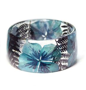 DRIVEN Fine Jewelry Bracelets fins & Bangles Fine Chain & Link Bracelets Acrylique Resin Flower Bangle Bracelet Bijoux pour - Product Image 1