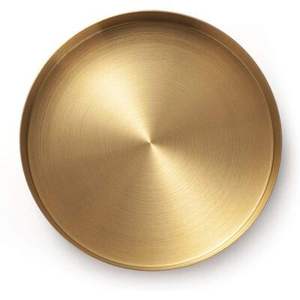 Bandeja Redonda de Latón con Asas Laterales, Plato Decorativo de Metal Dorado para Servir, Mostrador de Cocina, Carrito de Bar y Centro de Mesa - Product Image 4