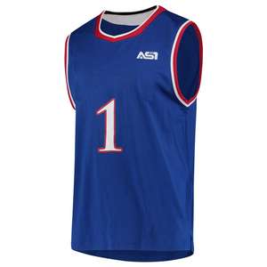 Camiseta de baloncesto blanca de talla grande personalizada al por mayor, uniforme deportivo transpirable para béisbol y sóftbol - Product Image 1