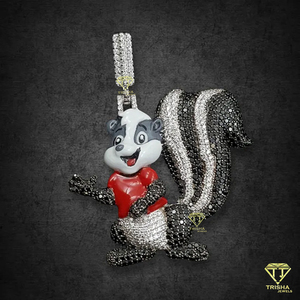 Hip Hop 3D Animal Iced Out Cartoon Diamant de laboratoire multicolore avec pendentif en argent sterling 925 - Product Image 4