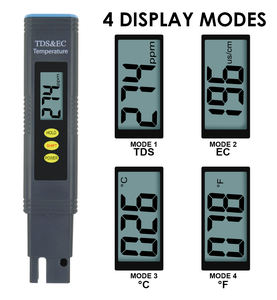Testeur de qualité de l'eau numérique 2 en 1 TDS et EC, mètre de poche professionnel pour l'hydroponie, l'aquaculture et la recherche - Product Image 5