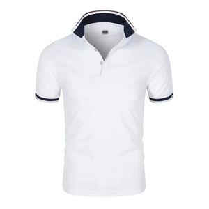 Polo de golf respirant vierge avec logo brodé personnalisé pour homme Polos de golf en coton et polyester pour hommes - Product Image 3