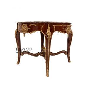 Mesa de Entrada Clásica de Lujo con Cubierta de Mármol y Detalles en Latón - Product Image 4