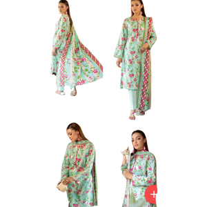 PAKISTANI SHARARA ESTILO BORDADO TRABAJO SEÑORAS VESTIDO SHALWAR KAMEEZ MAXI ESTILO MUJER VESTIDOS VERANO ROPA CASUAL 2 PIEZAS Y 3 PIEZAS - Product Image 3