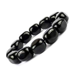 <b>Bracelet</b> <b>Black</b> Agate Tumbled Stone <b>Bracelet</b> Crystal Gemstone Fashion Jewelry Men and <b>Women</b> Gift Energy Meditation - Product Image 3