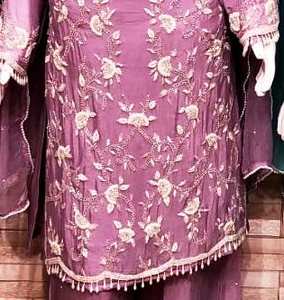 ชุดสูทปาร์ตี้ปากีสถานปักด้วยมือจากนักออกแบบสมัยใหม่สำหรับผู้หญิงสไตล์ดั้งเดิมแฟชั่น - Product Image 3