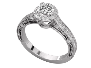 แหวนหมั้นเพชรสังเคราะห์14K สีโรสโกลด์สำหรับผู้หญิงแหวนหมั้นแบบคลาสสิกออกแบบได้ตามต้องการได้รับการรับรองจากห้องปฏิบัติการ - Product Image 6