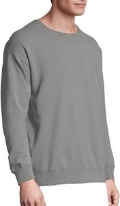 Sudadera extragrande de rizo de algodón de lujo para hombre, jersey de cuello redondo con hombros caídos, ropa de calle de moda de manga larga Lisa personalizada - Product Image 5