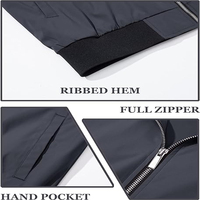Nouvel arrivage de veste coupe-vent pour hommes Design personnalisé de vêtements d'extérieur rembourrés pour l'hiver Manteau universitaire décontracté bombardier coupe-vent