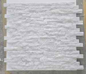 Carreaux de revêtement de mur extérieur en pierre de marbre blanc de Carrare - Product Image 4