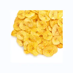 Snack Crispy Banana Chips Salado Color amarillo Sabor dulce Tipo de origen normal Orgánico Fresco Grado alimenticio para exportación Cr frito al vacío