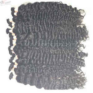 Extensions de cheveux bouclés en vrac Cheveux humains vierges Remy bon marché Indiens crus directement de l'Inde Cheveux péruviens naturels 10 Bundle extrémités complètes - Product Image 1