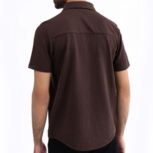 Chemise d'été en popeline de coton marine personnalisable pour hommes, 100% respirant, anti-rétrécissement, anti-rides, motif imprimé - Product Image 4