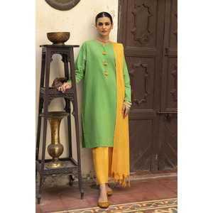 Daily Wear <b>Yarn</b>-Dyed Shirt Trouser Dupatta Set-WGK-YDS-DE-2562 - Product Image 4
