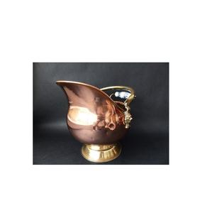Cubo de carbón de cobre de estilo recuperado con acabado antiguo y etiqueta de nueva llegada ideal para diseños de chimenea decorativos ecológicos - Product Image 5