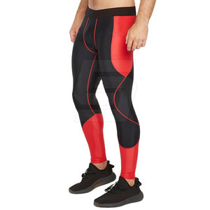 Lightweight Breathable Adjustable <b>Compression</b> Spandex/Polyester Full-Length <b>Leggings</b> Elastic Waist <b>Men</b> High-Performance Sports - Product Image 4