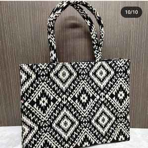 Bolso de mano de hombro de noche de tela Jacquard para mujer, bolso de compras de mensajero de estilo bohemio, colección étnica india, venta al por mayor - Product Image 3