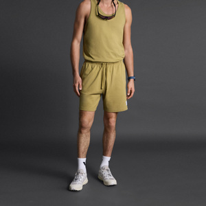 Bermuda personnalisé coupe décontractée ceinture élastique réglable cordon de serrage poches avant poche plaquée arrière motif solide - Product Image 1