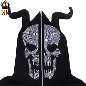 Sweat à capuche pour homme en coton avec fermeture éclair intégrale, impression personnalisée, vente en gros, respirant et à séchage rapide pour une utilisation hivernale - Product Image 4