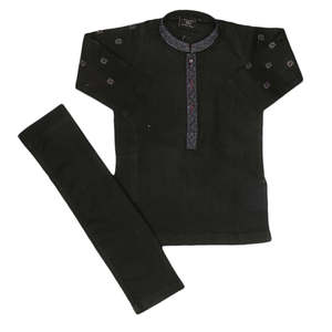 ชุดเสื้อผ้าเด็กผู้ชายแบบหรูหรา - สีดำ - Product Image 1