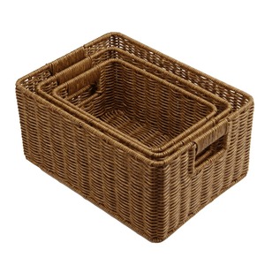 Juego de 3 Cestas Rectangulares de Ratán Hechas a Mano, Cesta de Almacenamiento, Venta al por Mayor, Ecológicas, Hechas en Vietnam - Product Image 3