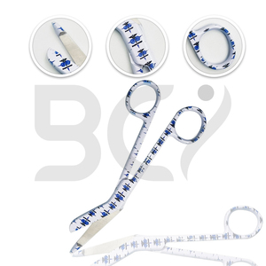 กรรไกรตัดผ้าพันแผล5.5นิ้วเครื่องมือจัดการแผลสีขาวน้ำเงิน - Product Image 6