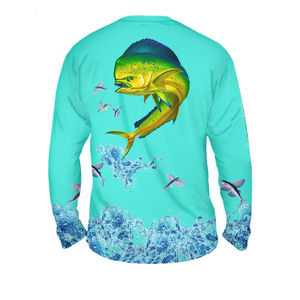 Nouvelle arrivée de l'usine OEM maillots de pêche en polyester 100% de qualité Pro Sublimation à séchage rapide vêtements respirants taux de gros pas cher - Product Image 2