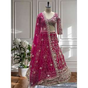 Brillez avec style avec ce lehenga magnifiquement brodé, conçu pour vos moments spéciaux Lehenga (semi Steach) Lehenga Fabric - Product Image 1
