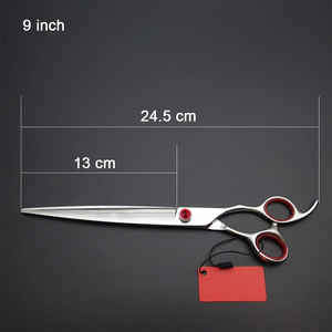 Tijera profesional para el pelo de mascotas con acabado de espejo con cuchillas afiladas rectas, tijeras de aseo de acero alemán para animales - Product Image 5