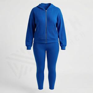 Conjunto Deportivo Ecológico para Mujer, Sudadera con Capucha y Cremallera, Pantalones Deportivos, Ropa Deportiva para Gimnasio, Fitness y Deporte, Venta al Por Mayor - Product Image 1